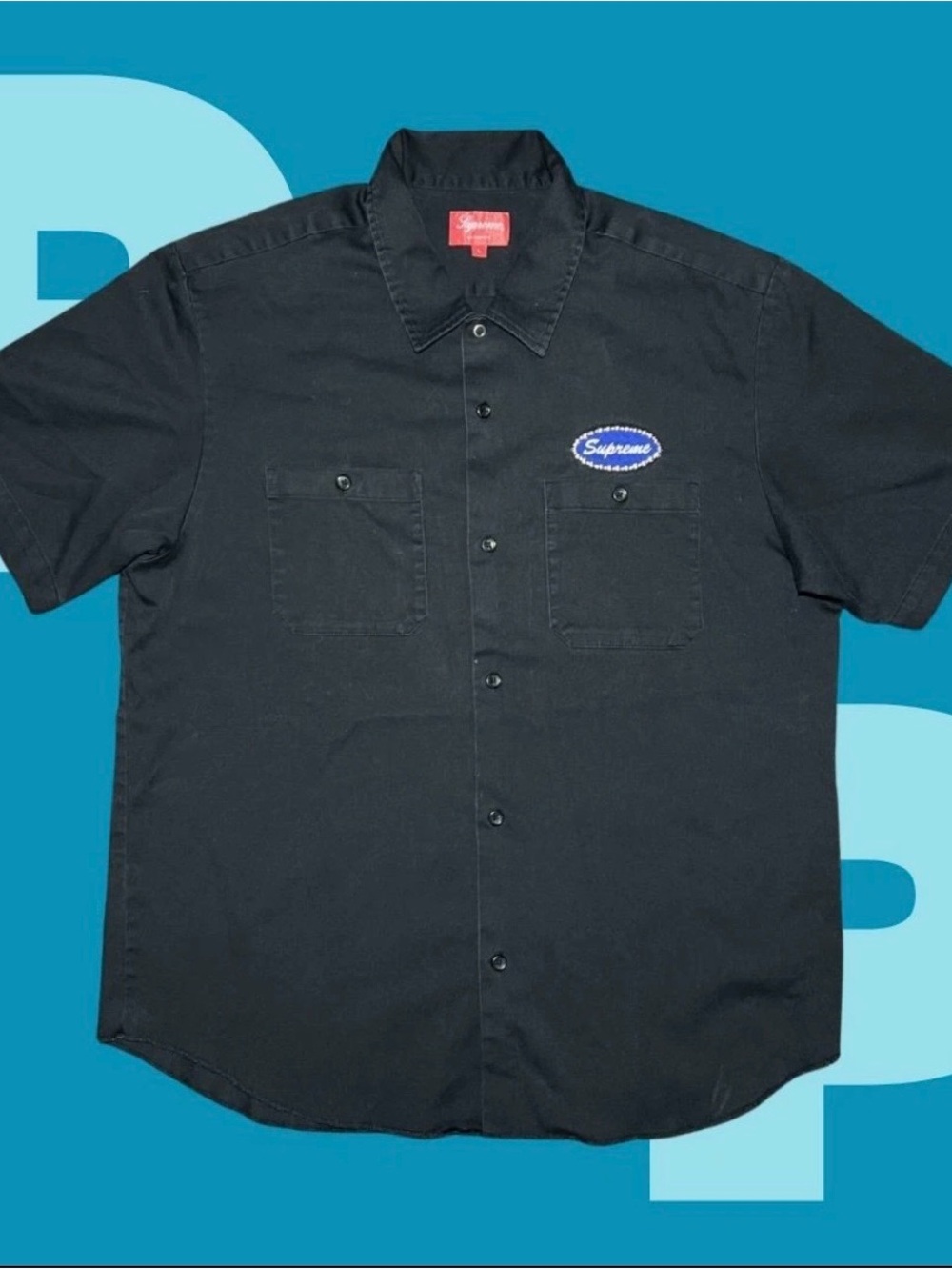 Supreme Studded Patch S/S Work Shirt (Large)